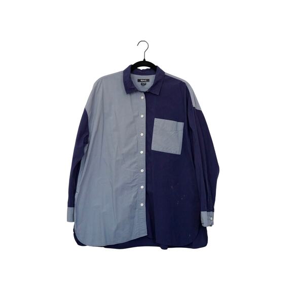 Madewell Oversized Patch Pocket Shirt Sz L - Picture 4 of 7